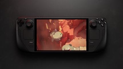 The edges around the screen are narrower on the Steam Deck OLED. The handheld remains the same size.