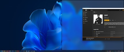Sobald du das Fenster an den Rand schiebst, zeigt dir Windows eine Vorschau der künftigen Position.