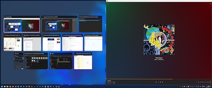 Ist das erste Fenster positioniert, zeigt dir Windows eine Übersicht deiner geöffneten Apps. Klicke auf eine der Apps, um sie ebenfalls zu positionieren.