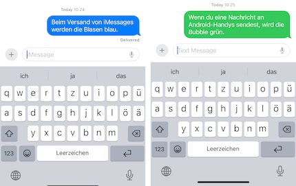 Even with RCS, the speech bubbles will still have different colours.