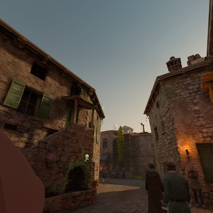 Monteriggioni: Das Städtchen sieht lebendig aus. Links im Bild siehst du Ezios Nasenspitze.