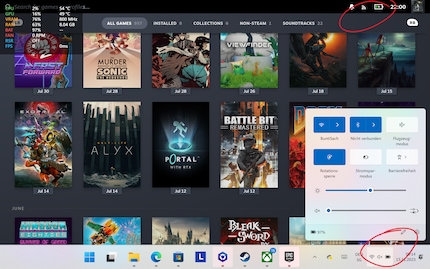 Steam e Windows mi mostrano regolarmente livelli di batteria diversi.