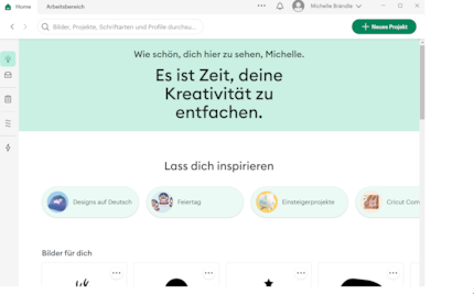 Con Design Space crei i tuoi progetti e ottieni subito ispirazione e motivi.