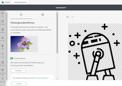 Con Design Space, posso anche rielaborare figure più complesse per un progetto.
