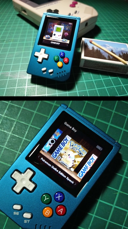 Mit Custom OS sieht es schöner aus. Anstelle einer Liste sehe ich Bilder der Games und scrolle seitwärts durch.