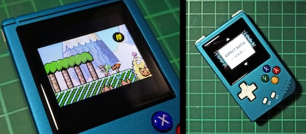 Die Game Boy Advance Version von «Yoshi's Island» spielt sich im Originalformat mit grossen, schwarzen Balken. Im Gegensatz zu PS1-Games, die aufgrund ihrer Auflösung zu klein dargestellt werden, kannst du GBA-Games jedoch problemlos zocken.