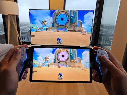 Die Farben der Rotorblätter sehen auf der Playstation Portal komplett anders aus. Merkwürdig.