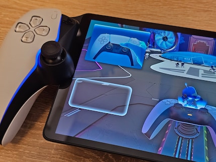 Berühre ich das Display, erscheinen links und rechts virtuelle Touchpads.