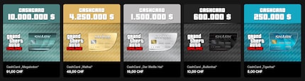 Une carte de requin vous tente ? Vous pouvez dépenser beaucoup d'argent dans «GTA Online».