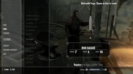 This is not how I imagine the game to be fun. The iron dagger as grind item number one has meme status in the «Skyrim» community.