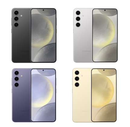 Le Samsung Galaxy 24 en quatre couleurs différentes.
