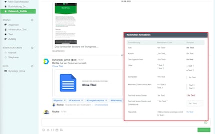 Grazie al cheat sheet: la possibile formattazione del testo sempre in vista.