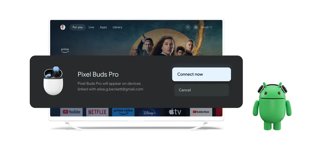 Fast Pair soll bald auch Fernseher und Kopfhörer schnell miteinander verbinden.