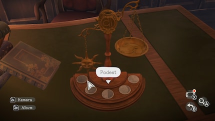 Beim Start eines Rätsels zoomt das Spiel auf die relevanten Gegenstände ein.