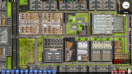 Die grafischen Unterschiede von «Prison Architect» …