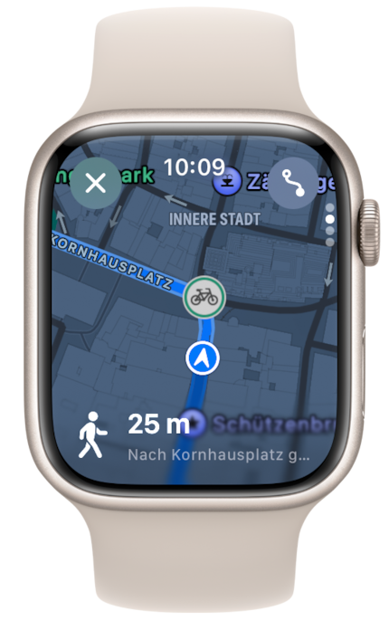 Questo è ciò che l'Apple Watch ti dice quando dovresti scendere dalla bici e spingere prima di un incrocio.