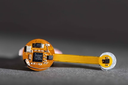 The hardware of the earring with sensors and Bluetooth antenna