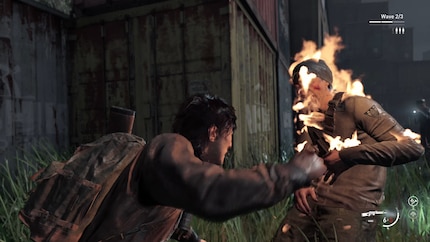 One punch to burn enemies. Awesome.