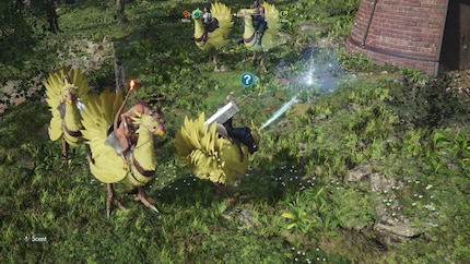 Chocobos sind nicht nur schnelles Transportmittel, sondern können auch Gegenstände erschnüffeln und ausbuddeln.