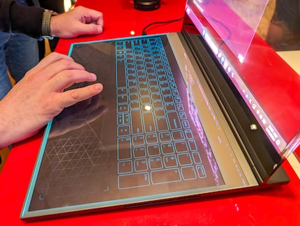 Typisch Konzeptstudie: Die Tastatur reagiert bisher nur sehr unpräzise.