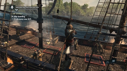 In «Assassin's Creed: Black Flag» posso saltare sulla nave nemica con una corda e lanciarmi in un combattimento corpo a corpo.