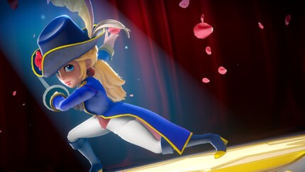 Eine meiner ersten Rollen: Peach als Fechterin.
