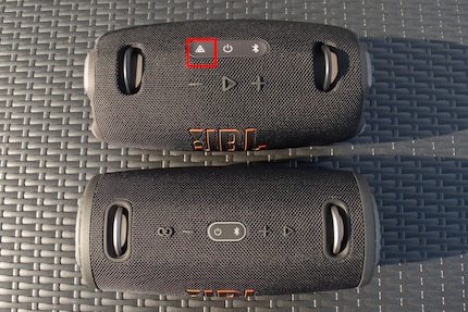 Der JBL Xtreme 4 hat einen eigenen Auracast-Button – um sich mit anderen Speakern zu verbinden.