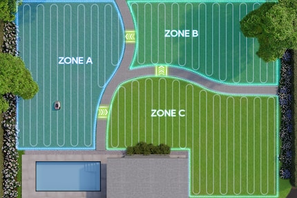 The A1 scans the garden and creates a map.