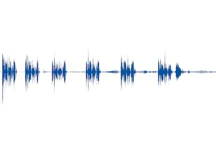 Die Wellenform mit Aura-Effekt ist flach, die Spitzen bei maximal -12db.