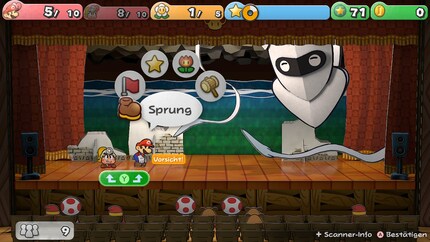 Die Kämpfe erinnern an andere «Paper Mario»-Spiele.