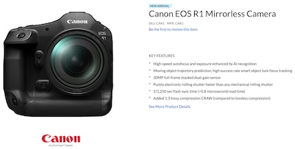 The leaked specs on the Adorama website have since been removed.