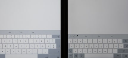 À gauche, l’iPad Air 13 avec 600 cd/m², à droite 500 cd/m².