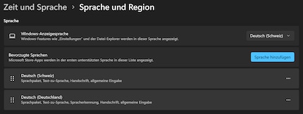 Malheureusement, toutes les langues ne prennent pas en charge la reconnaissance vocale. Ainsi, le Suisse allemand doit par exemple passer à « Allemand (Allemagne) » et veiller ensuite à parler l’allemand standard.
