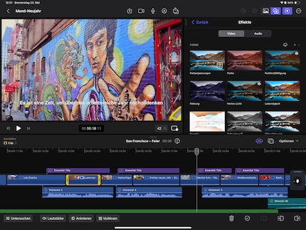 Final Cut Pro nella versione per iPad.