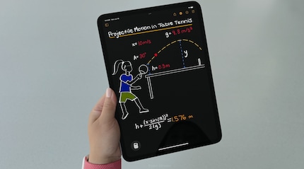 L'application Calculatrice peut aussi faire quelque chose avec des croquis.