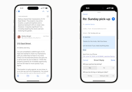 Automatisch generierte Antworten in Apps wie Mail sollen Zeit sparen.