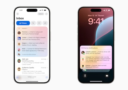 Apple can integrate AI at a system level and in all its apps, for example, to automatically summarise e-mails and notifications.
