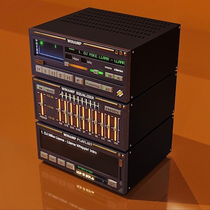 3D rendering of what Winamp could look like as hardware.