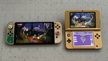 Hier kannst du «Luigis Mansion 2 (HD)» im direkten Vergleich zwischen einer Nintendo Switch OLED und einem Nintendo 3DS XL sehen.