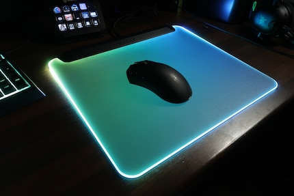 The RGB lighting on the mouse pad is really nice.