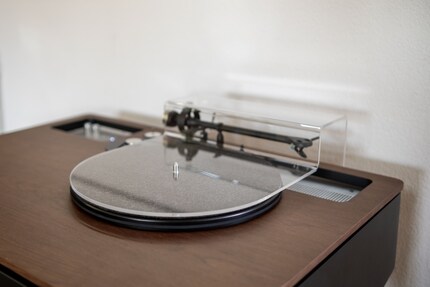 The Elipson record player is one of the few parts not made by La Boite concept.