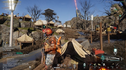 Campsites spring up around important quest areas.