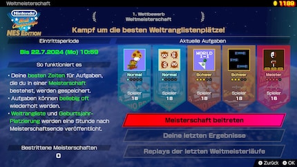Die Speedrun-Pakete in der Meisterschaft wechseln wöchentlich. Es sind die gleichen wie im Singleplayer- und lokalen Multiplayer-Modus.