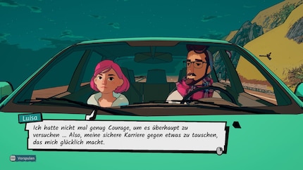 Die Dialoge lassen sich auch vorspulen. Ich finde sie kurz und knackig und höre sie mir gerne an.
