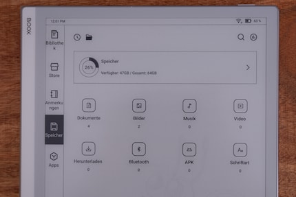 Nell’archivio trovo tutte le immagini, i video e i brani di musica, oltre ai dispositivi Bluetooth collegati.