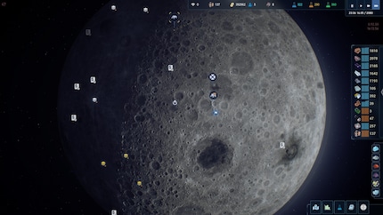 I plan expeditions on the moon map.