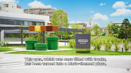 Anstelle des großen Parkplatzes gibt es jetzt eine Mario-Plaza.