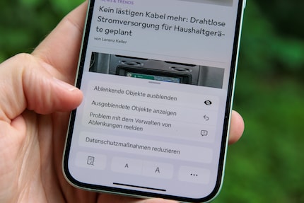Ich muss das Menü für fast jedes auszublendende Element erneut öffnen.