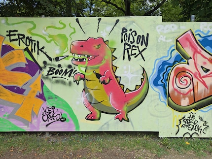 Les couleurs pétantes conviennent très bien à d’autres sujets, comme les graffitis.