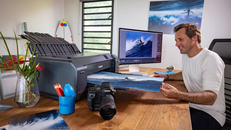 Fine art printing with the Canon Pro-1100 requires a spacious workstation.